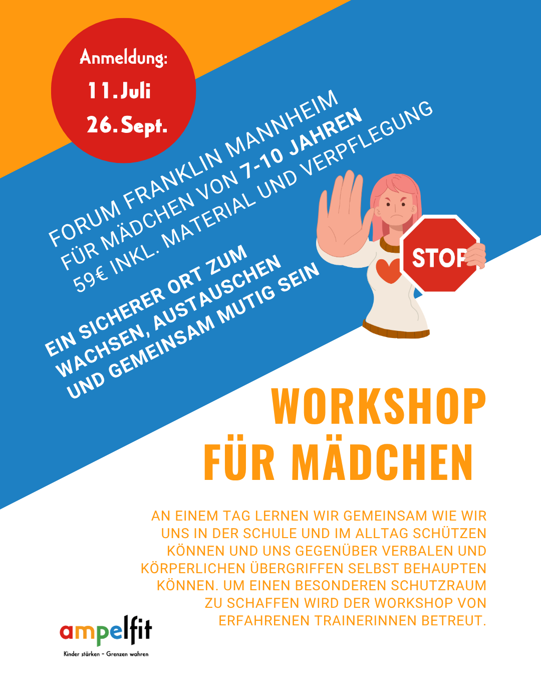 Workshop für Mädchen "Sicher auf dem Schulweg"